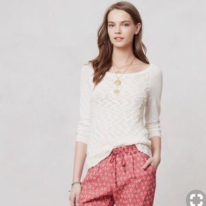 SOLD - Anthro cream sweater.
